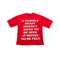 Red Oversized Shirt with Brand Motto