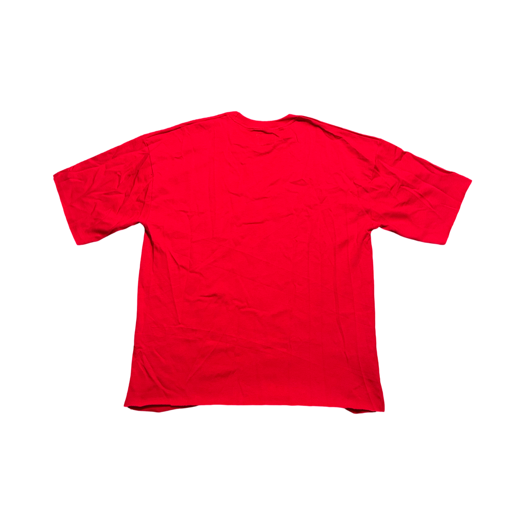 Red Oversized Shirt with Brand Motto